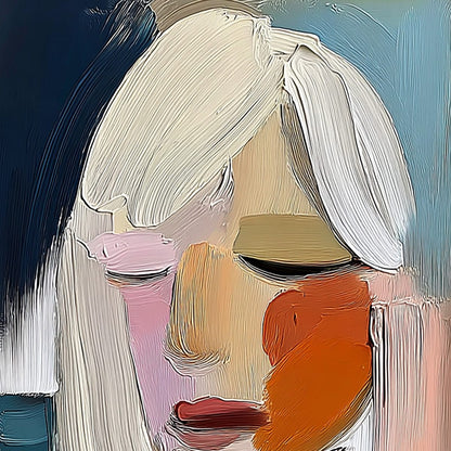 Whispers – Figurative Impasto Oil Painting, view 3