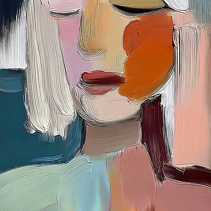 Whispers – Figurative Impasto Oil Painting, view 5