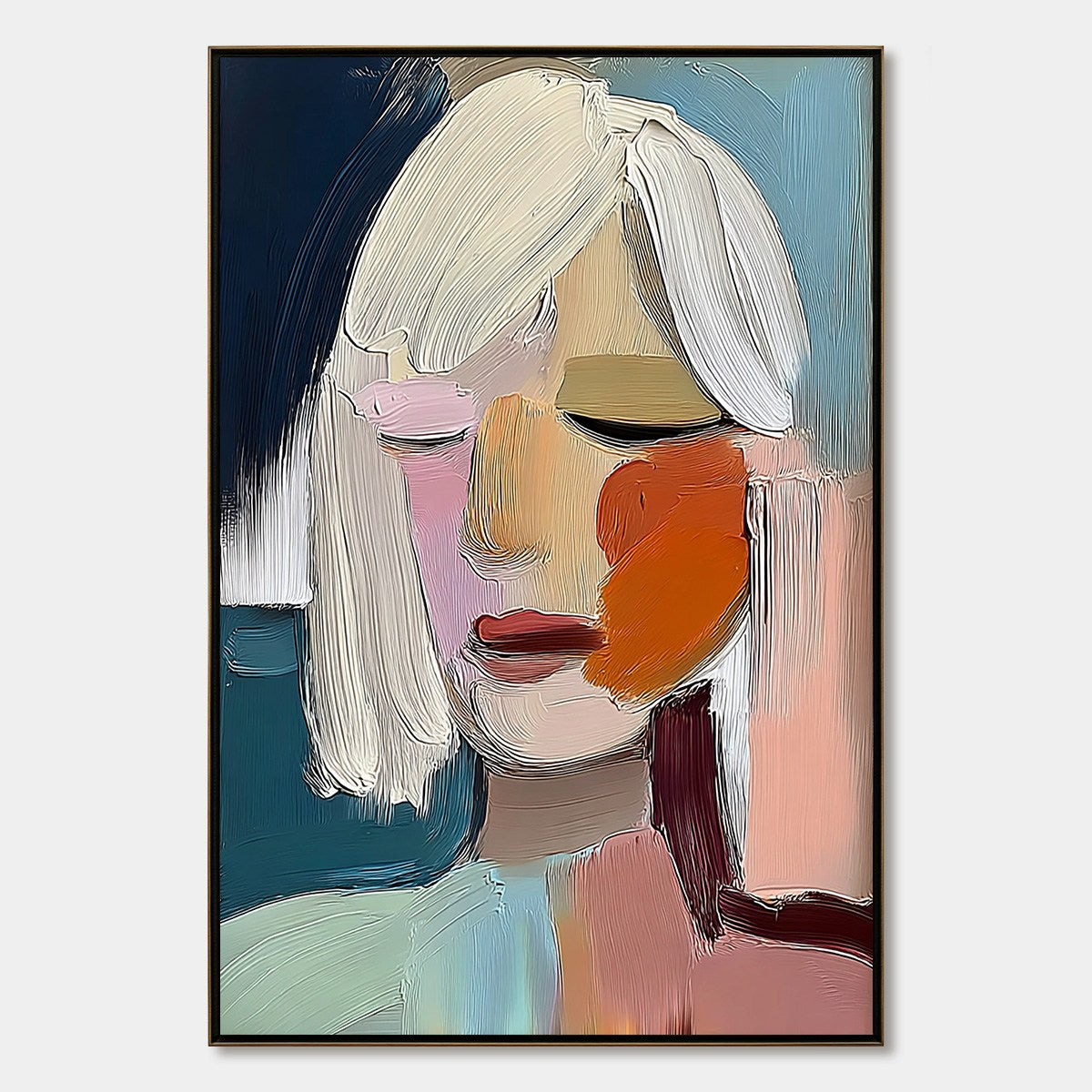 Whispers – Figurative Impasto Oil Painting, view 1