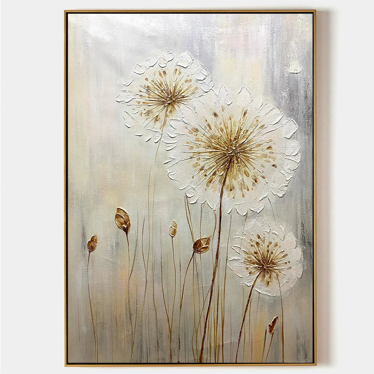 Whispers Of Gold – Abstract Textured Painting, view 1