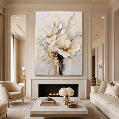 White Bloom – Floral Painting, view 2