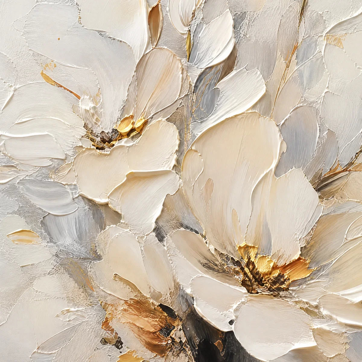 White Bloom – Floral Painting, view 3