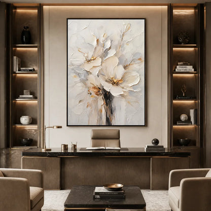 White Bloom – Floral Painting, view 4