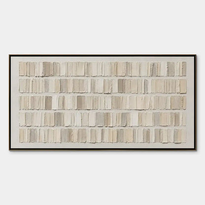 White Current – Wabi-Sabi Abstract Oil Painting, view 1