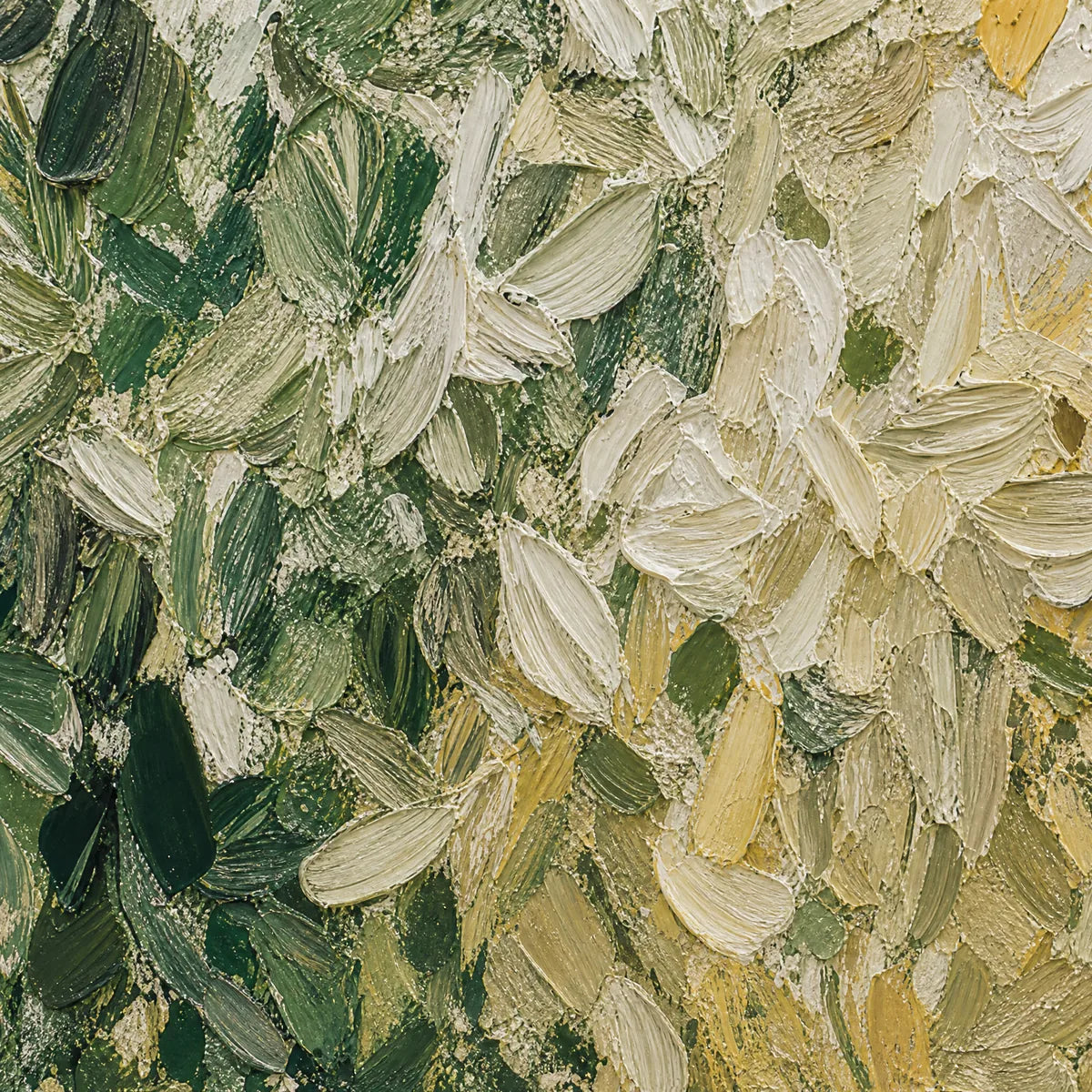 White Herbarium – Floral Impasto Painting, view 3
