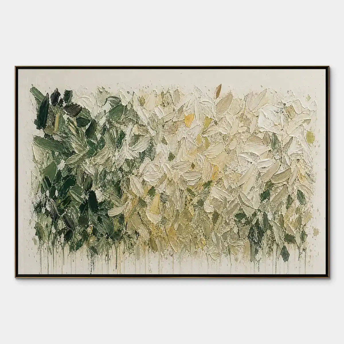 White Herbarium – Floral Impasto Painting, view 1