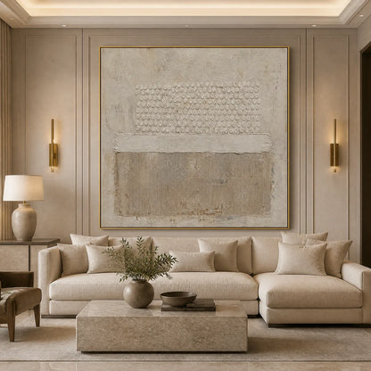 White Silence – Wabi-Sabi Abstract Oil Painting, view 2