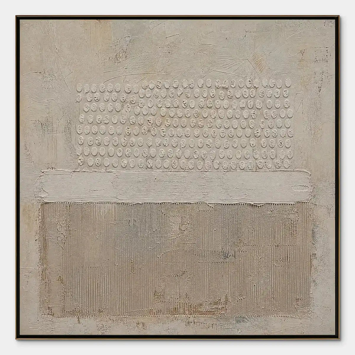 White Silence – Wabi-Sabi Abstract Oil Painting, view 1