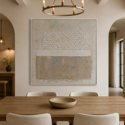 White Silence – Wabi-Sabi Abstract Oil Painting, view 5