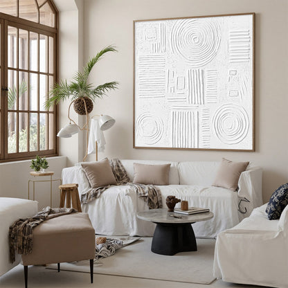 White Texture – Wabi-Sabi Abstract Oil Painting, view 5