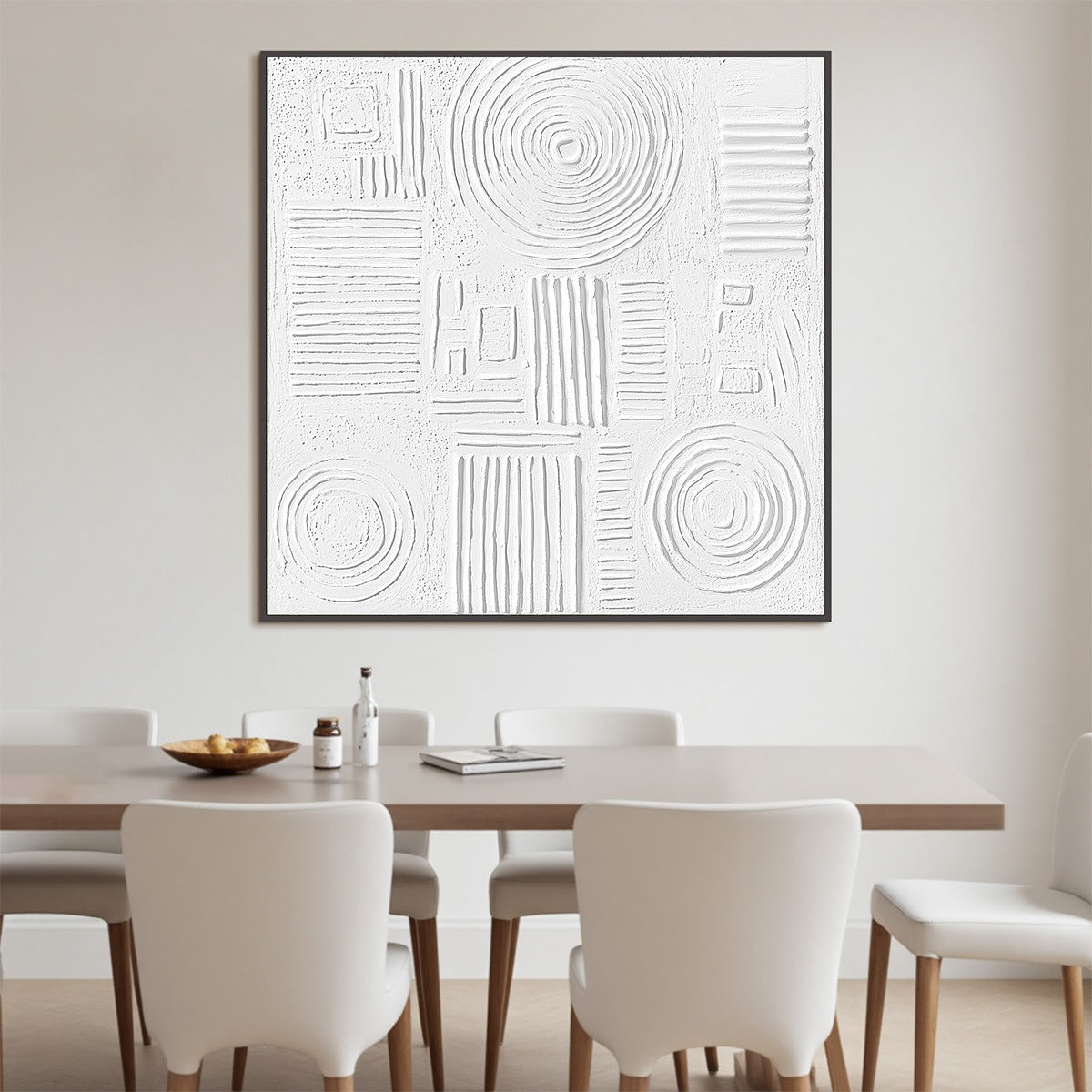White Texture – Wabi-Sabi Abstract Oil Painting, view 2