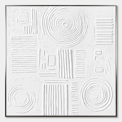 White Texture – Wabi-Sabi Abstract Oil Painting, view 1