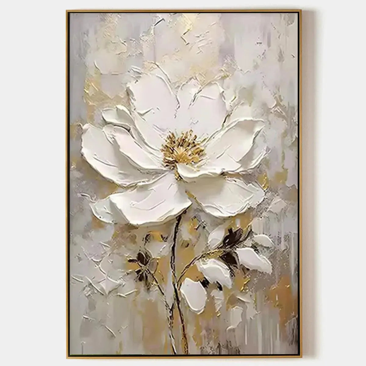 White Blossom – Floral Impasto Painting, view 1