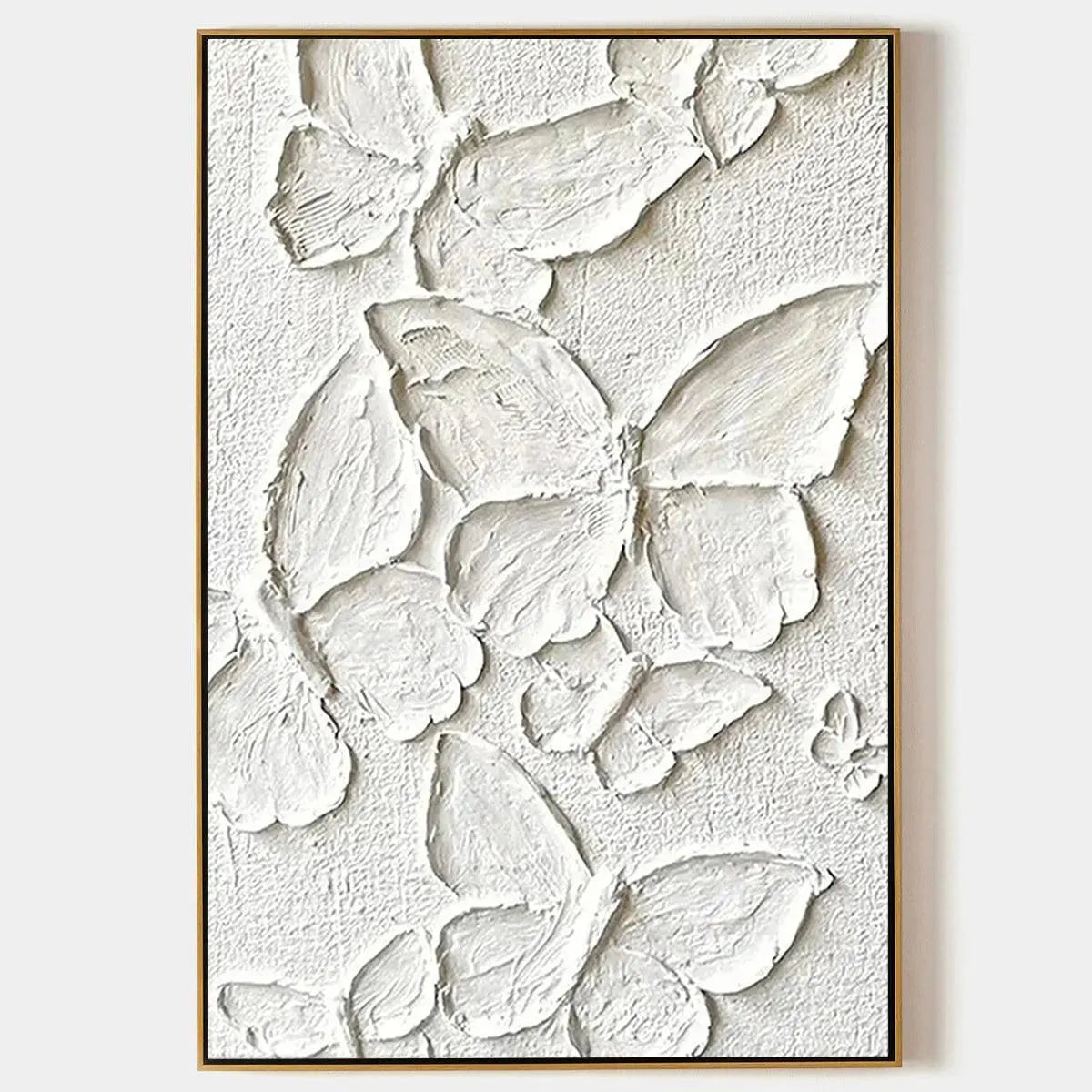 White Butterflies – Butterfly Impasto Oil Painting, view 1