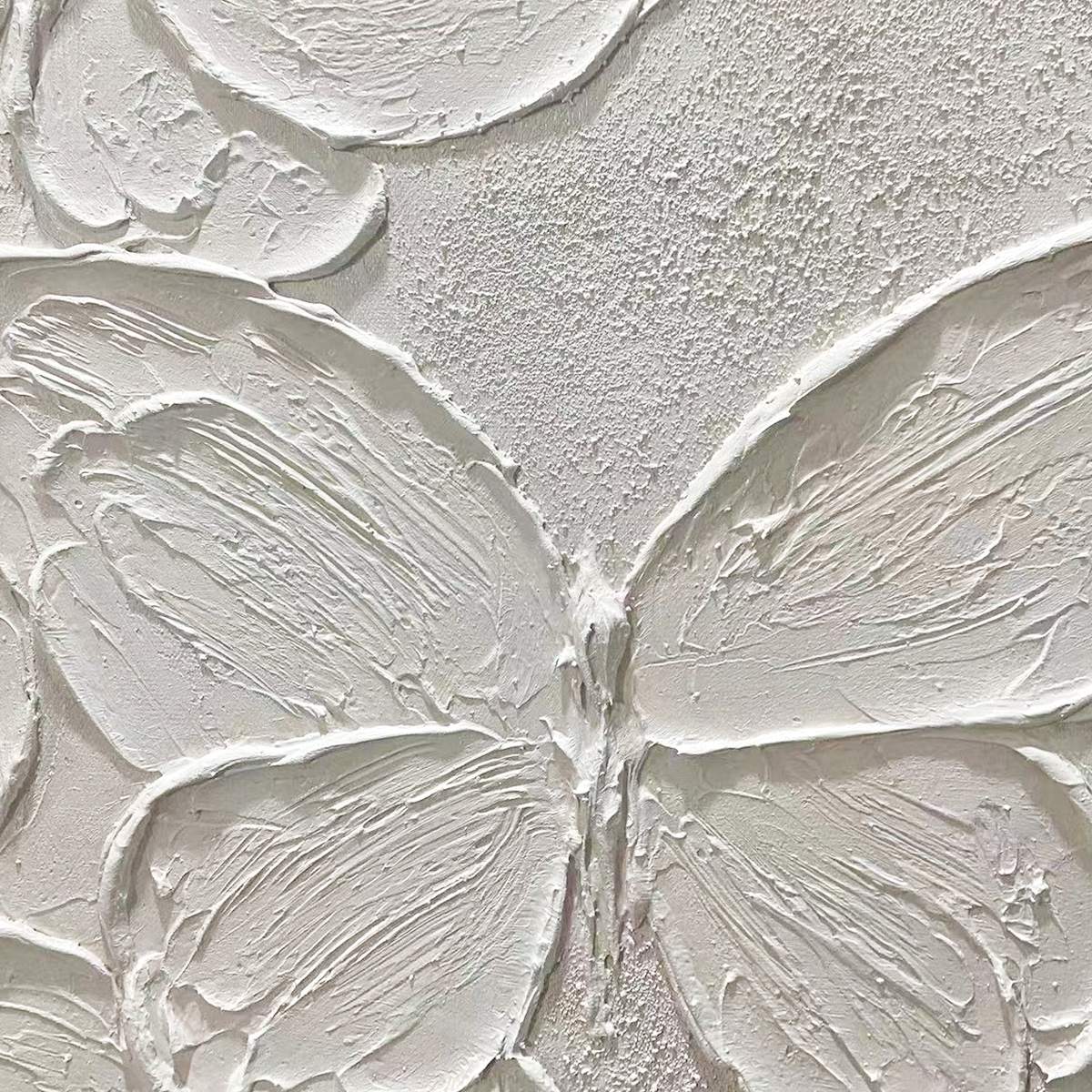 White Butterflies – Butterfly Impasto Oil Painting, view 4