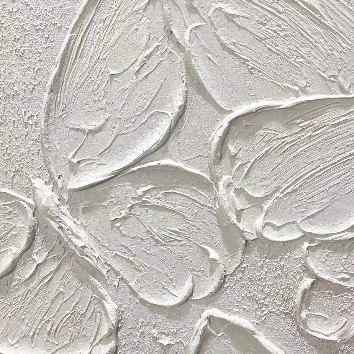 White Butterfly Impasto Oil Painting – White Butterflies
