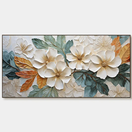 White Magnolias – Magnolia Textured Painting, view 1