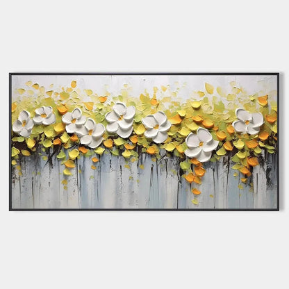 White Magnolias – Magnolia Textured Painting, view 1