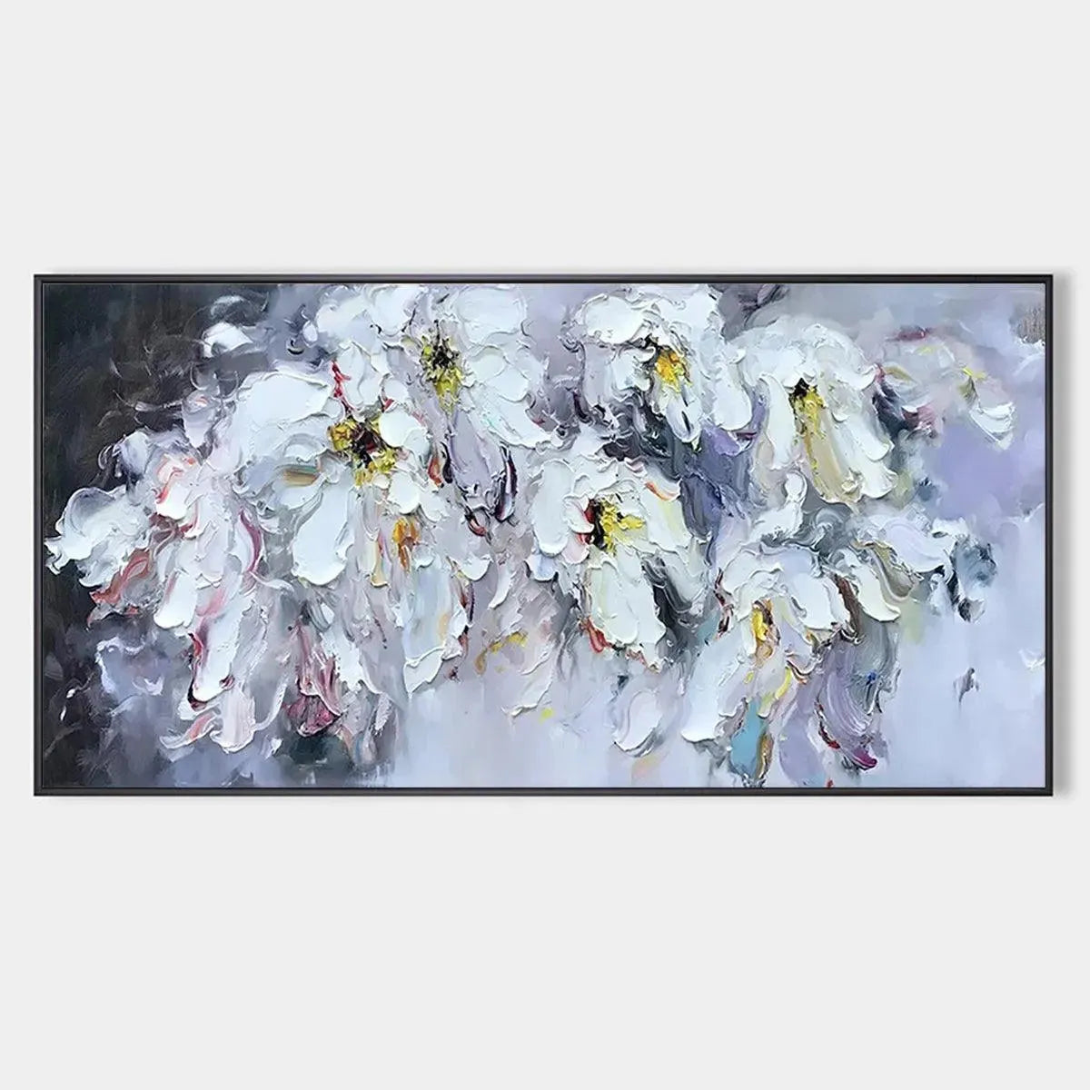 White Petal Dream – Floral Impasto Painting, view 1