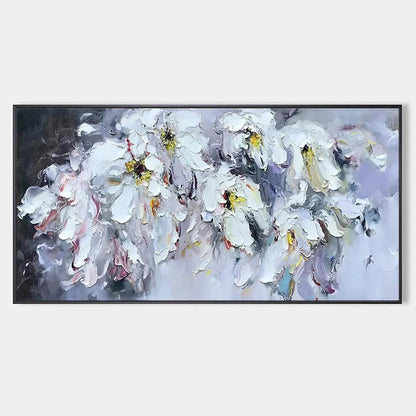 White Petal Dream – Floral Impasto Painting, view 1