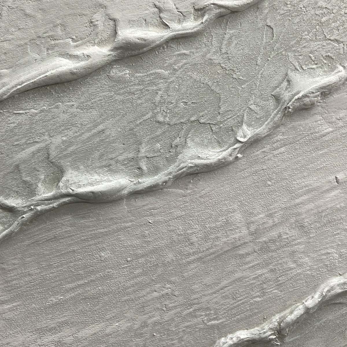White Textured Lines Diptych – Wabi-Sabi Abstract Oil Painting, view 3