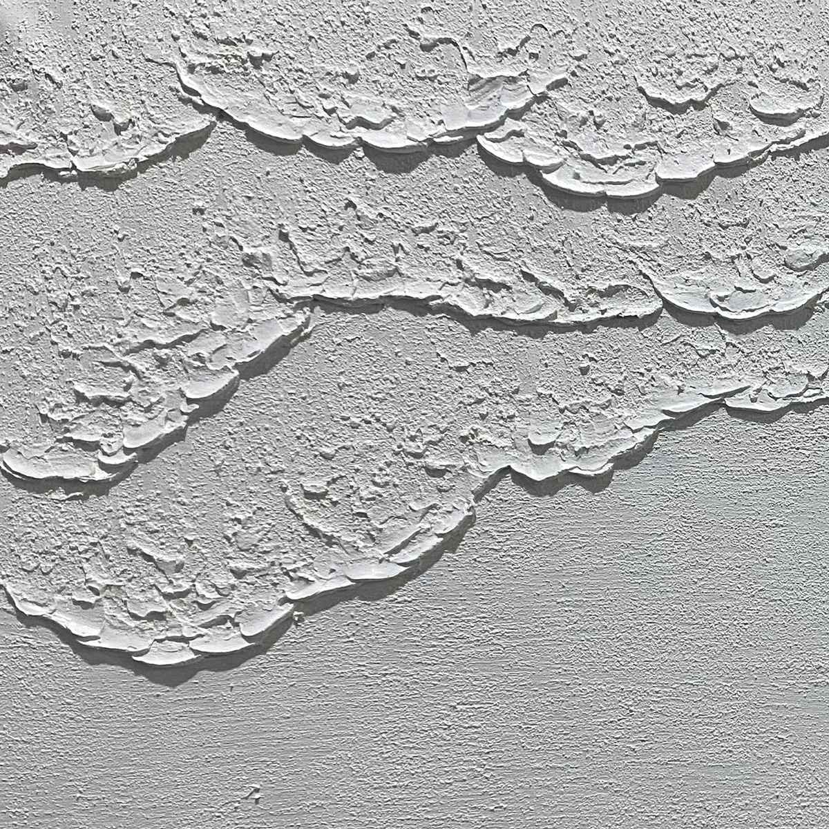 White Textured Waves Diptych – Wabi-Sabi Seascape Impasto Oil Painting, view 3