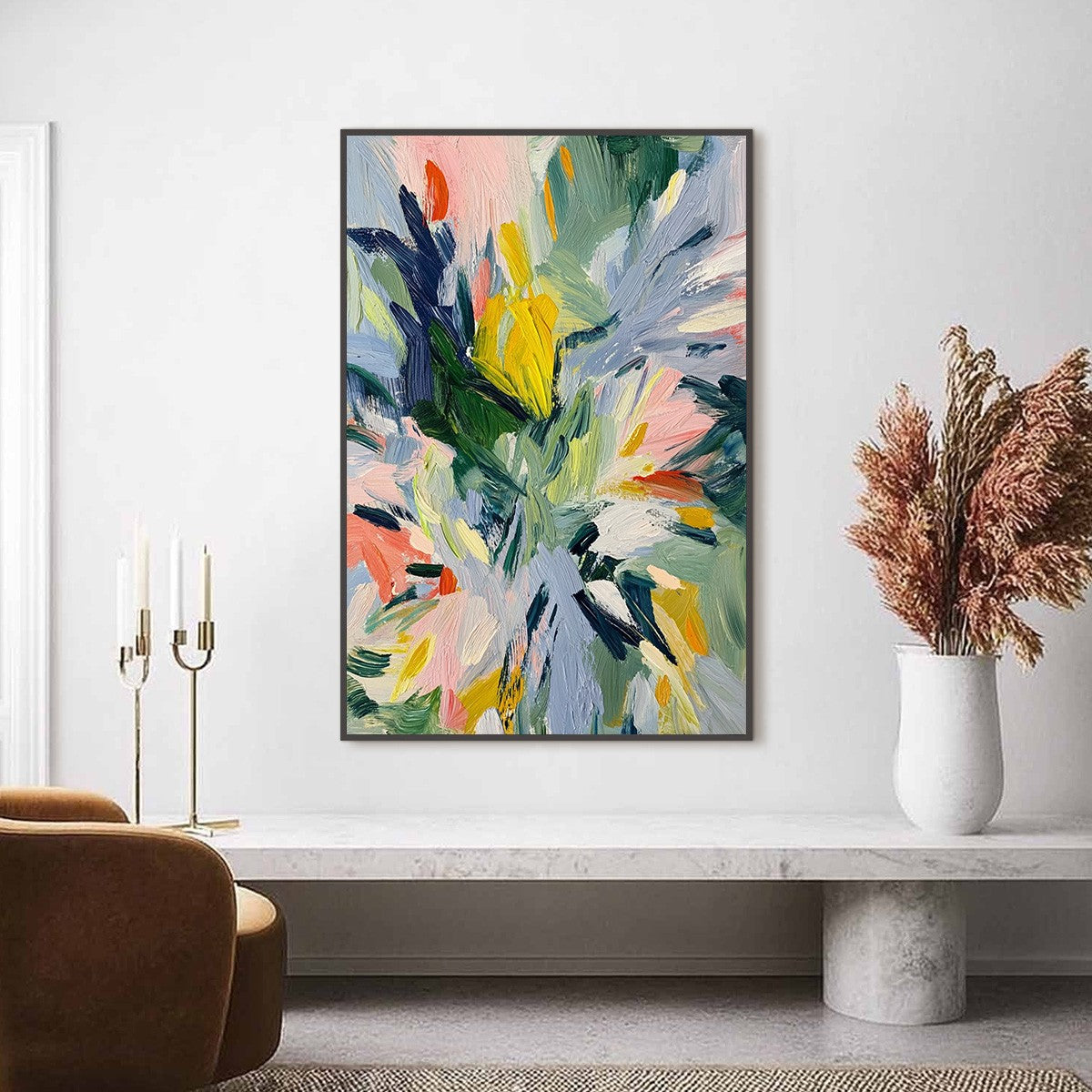 Wildflower Symphony – Wildflower Impasto Oil Painting, view 2