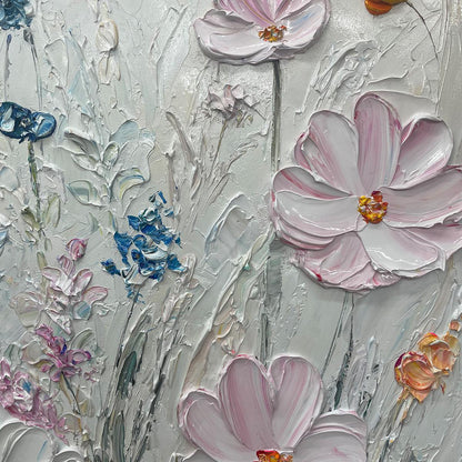 Wildflower Serenade – Wildflower Palette Knife Painting, view 4