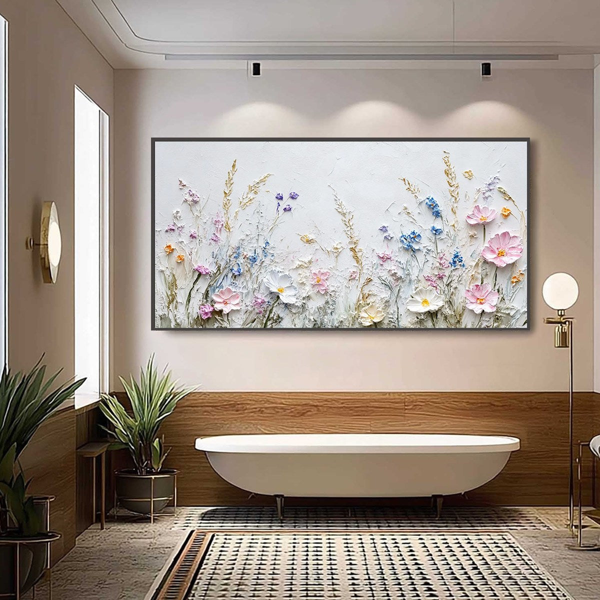 Wildflower Serenade – Wildflower Palette Knife Painting, view 5