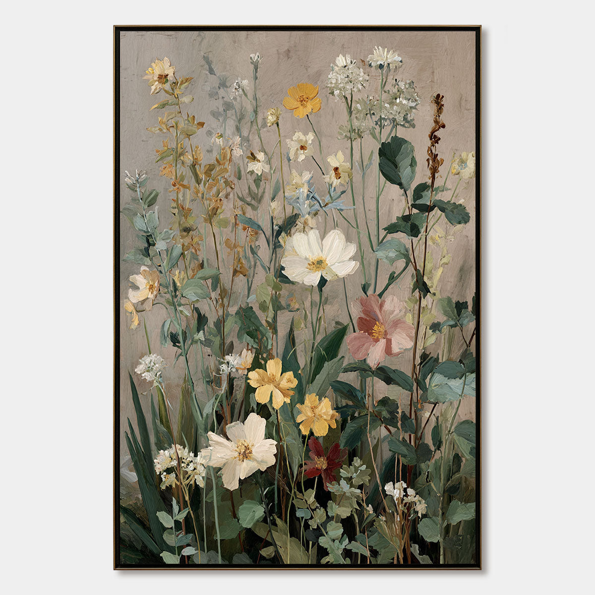 Wild Bloom Serenade – Wildflower Oil Painting, view 1