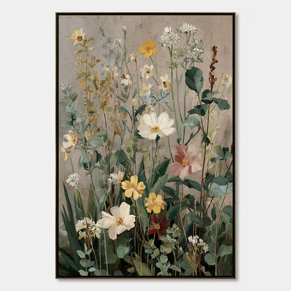 Wild Bloom Serenade – Wildflower Oil Painting, view 1