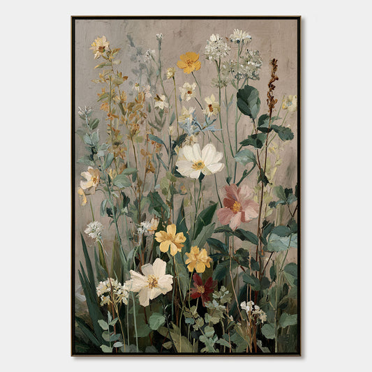 Wild Bloom Serenade – Wildflower Oil Painting, view 1