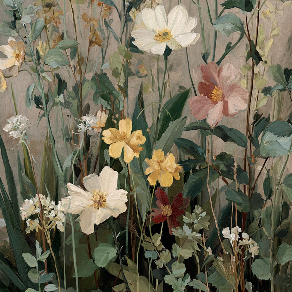Wild Bloom Serenade – Wildflower Oil Painting, view 3