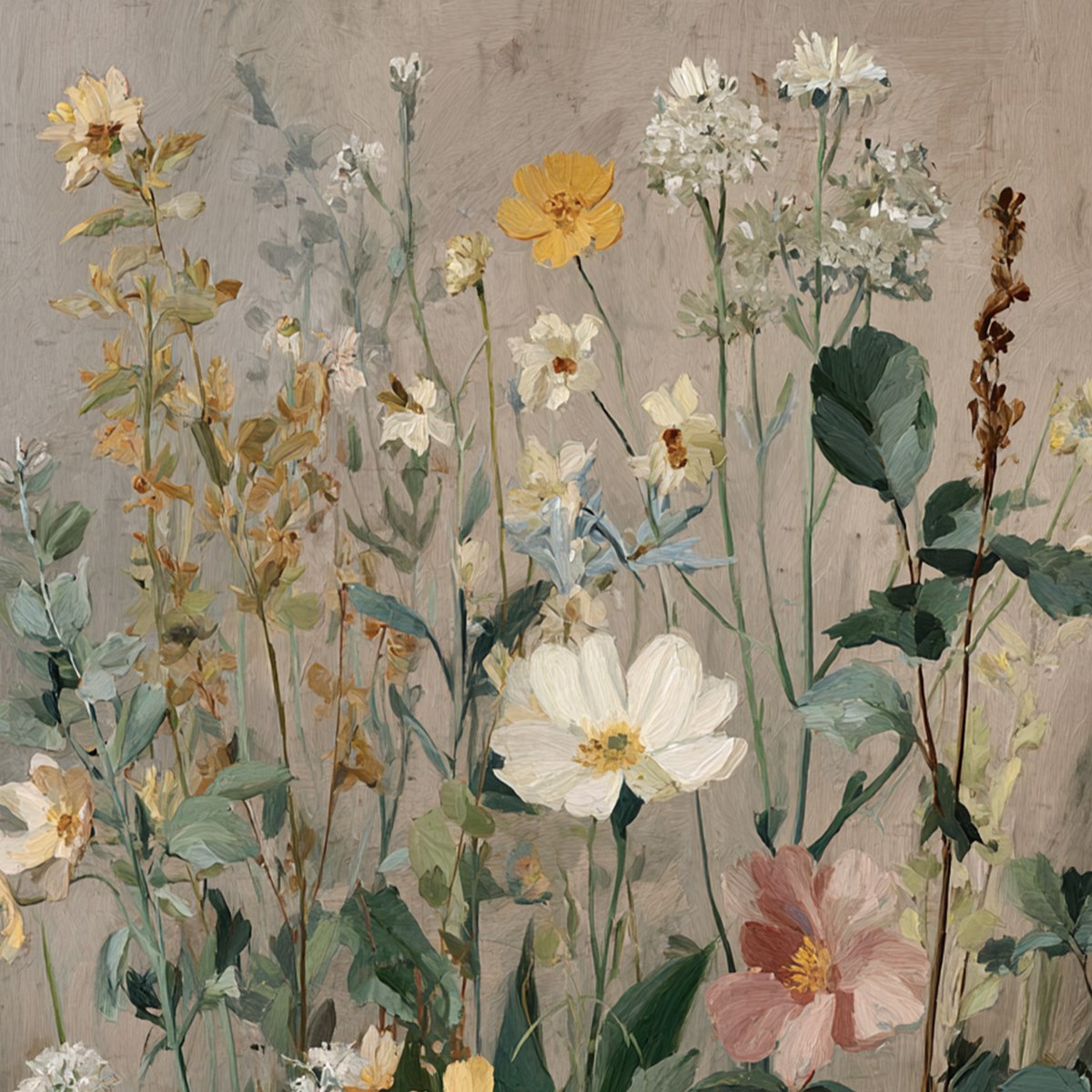 Wild Bloom Serenade – Wildflower Oil Painting, view 5