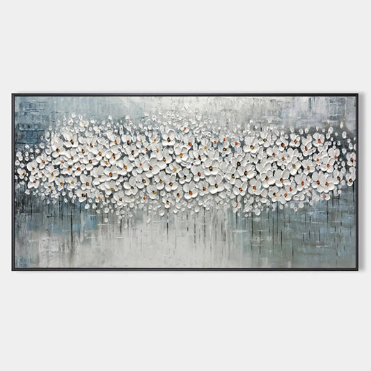 Winter Blossom – Floral Impasto Oil Painting, view 1