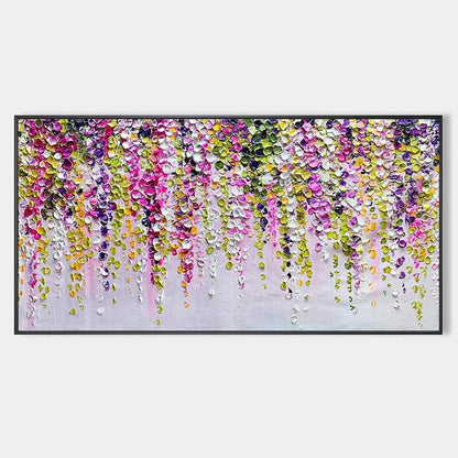 Wisteria Cascade – Wisteria Impasto Painting, view 1