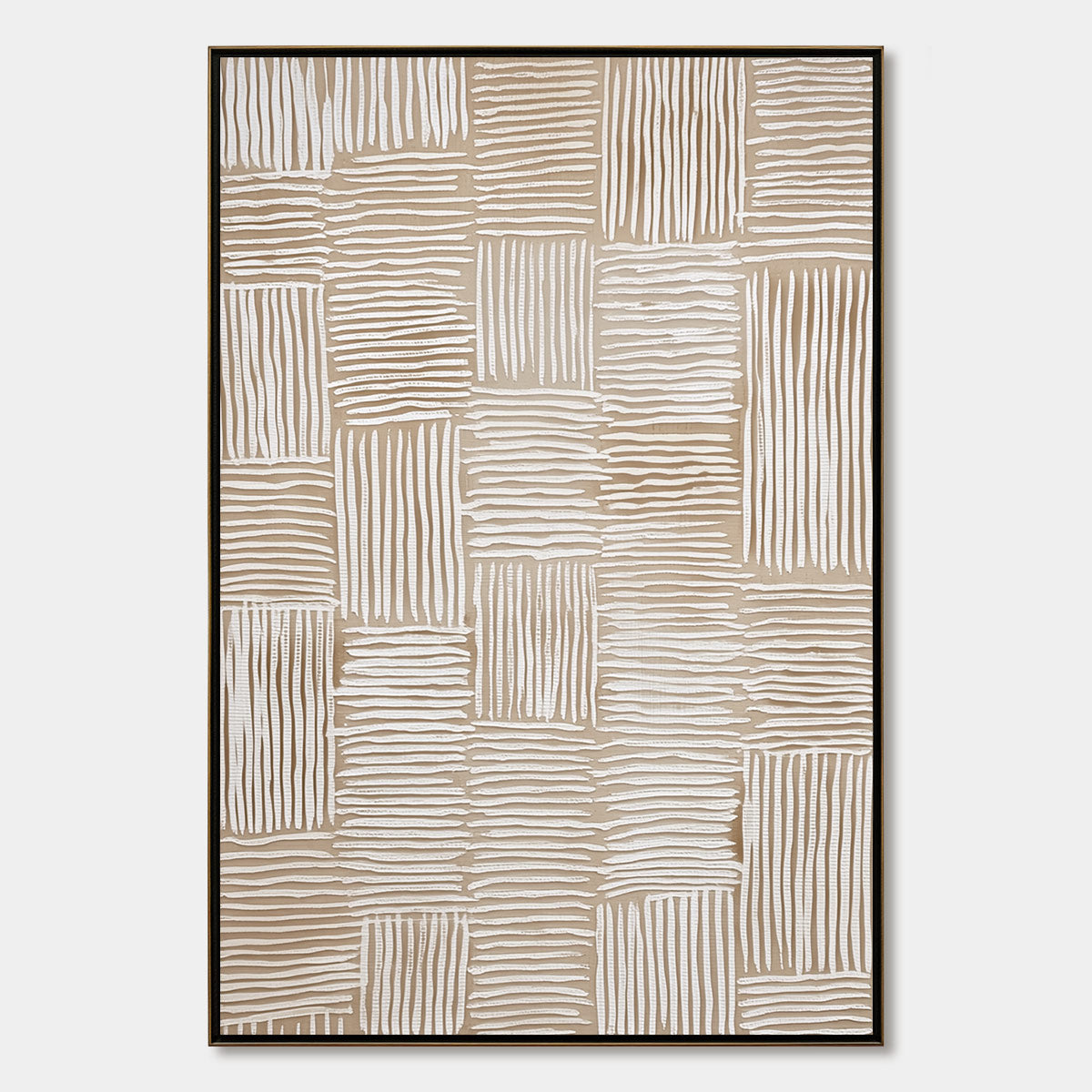 Woven Calm – Wabi-Sabi Abstract Acrylic Painting, view 1