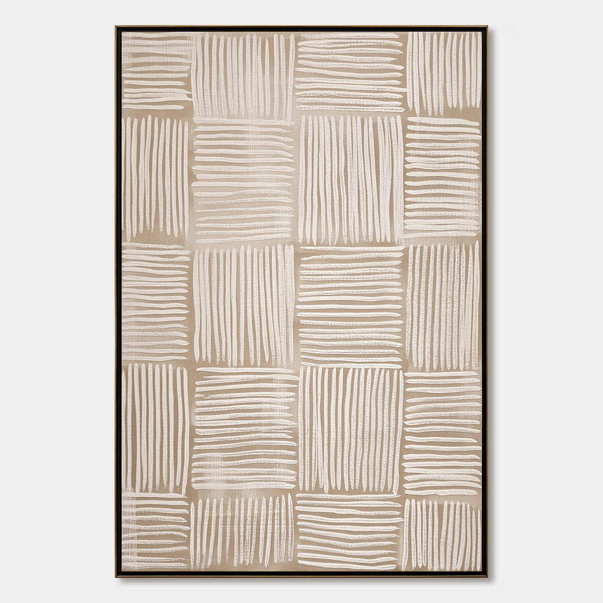 Woven Calm – Wabi-Sabi Anchor Oil Painting, view 1