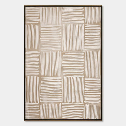 Woven Calm – Wabi-Sabi Anchor Oil Painting, view 1