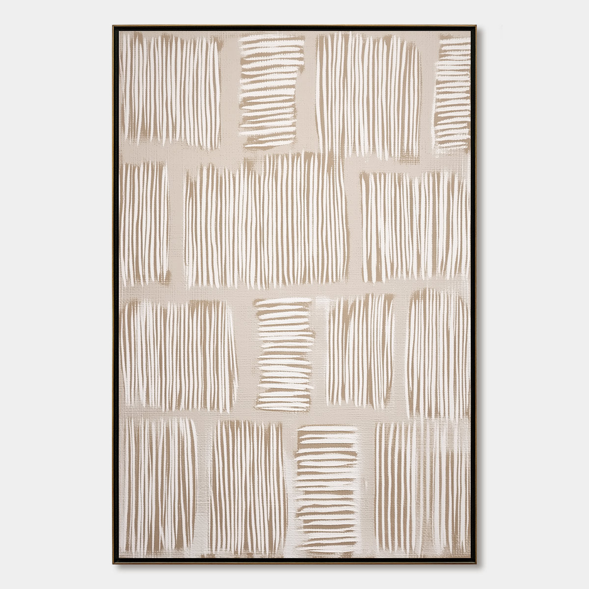 Woven Paths – Wabi-Sabi Abstract Oil Painting, view 1