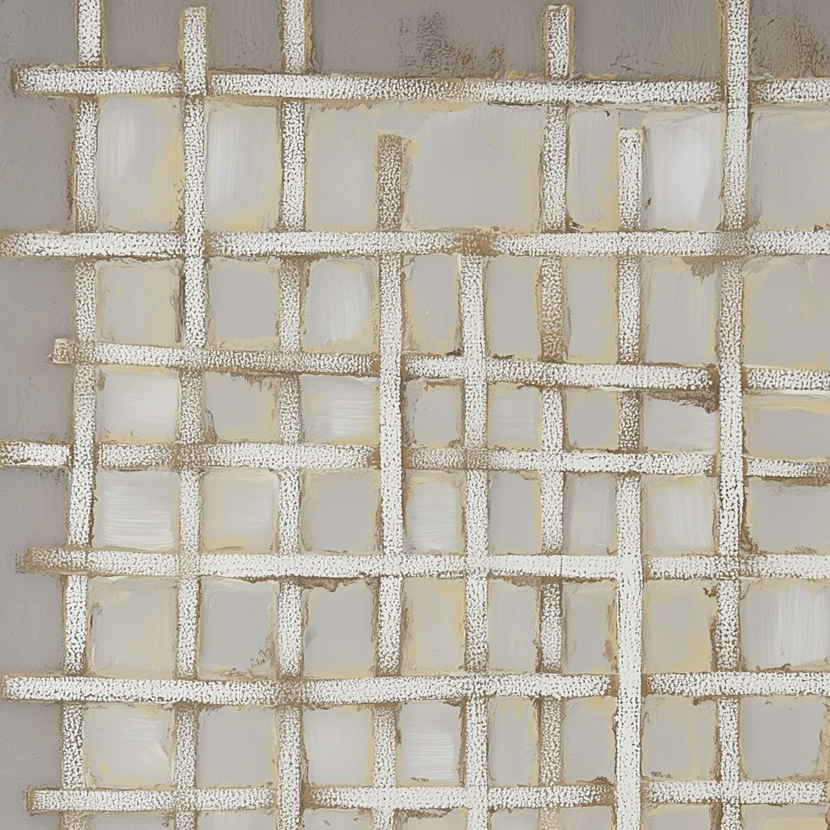 White and Beige Wabi-Sabi Abstract Textured Oil Painting – Woven Tranquility