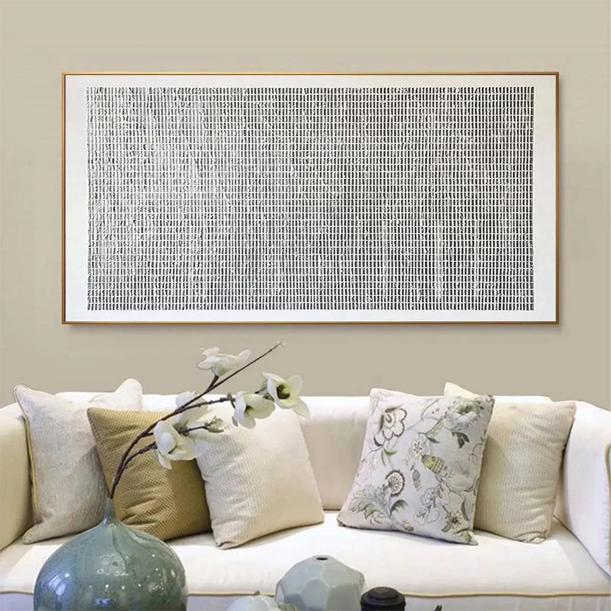 Woven Texture – Wabi-Sabi Abstract Oil Painting, view 4