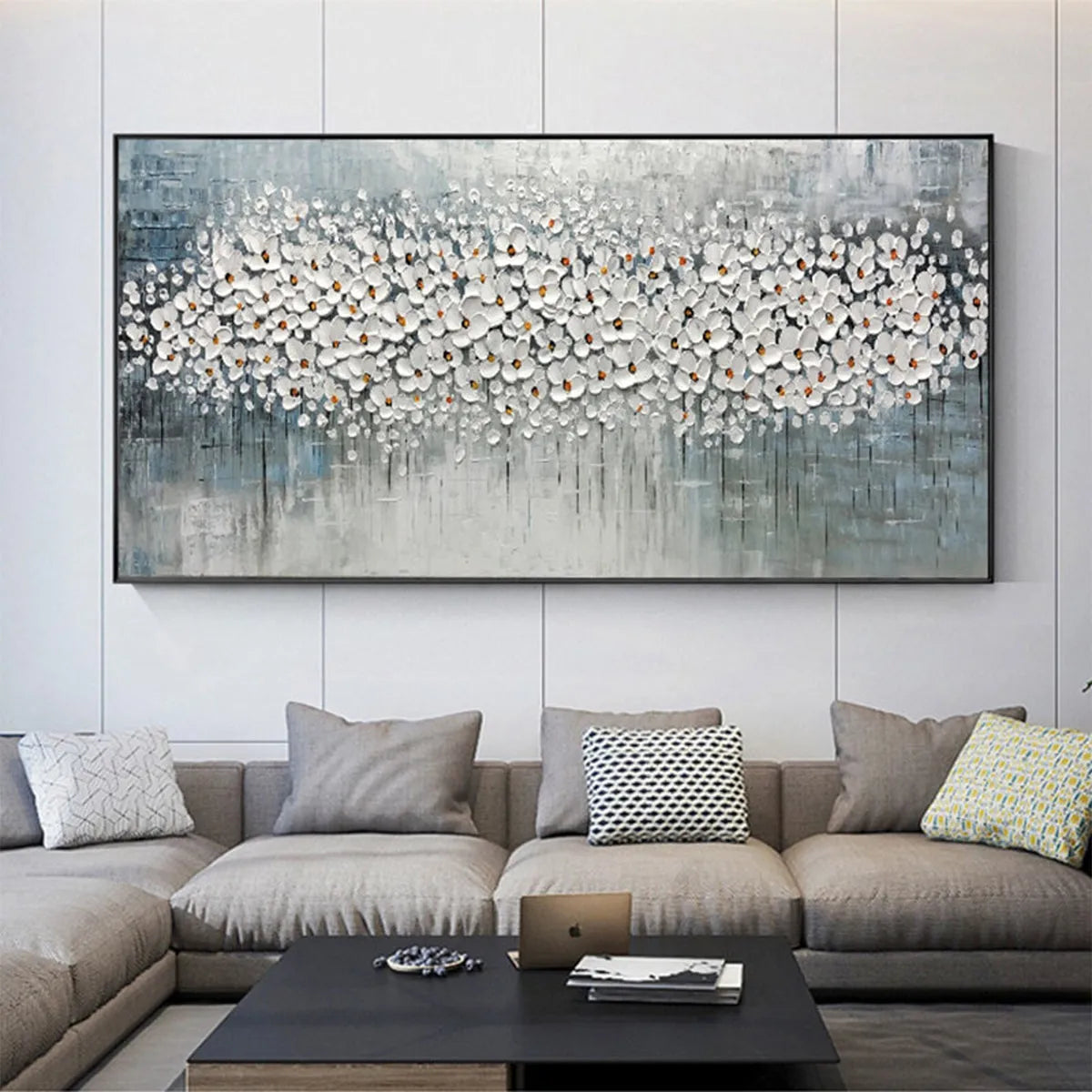 Winter Blossom – Floral Impasto Oil Painting, view 5