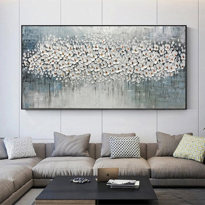 Winter Blossom – Floral Impasto Oil Painting, view 5