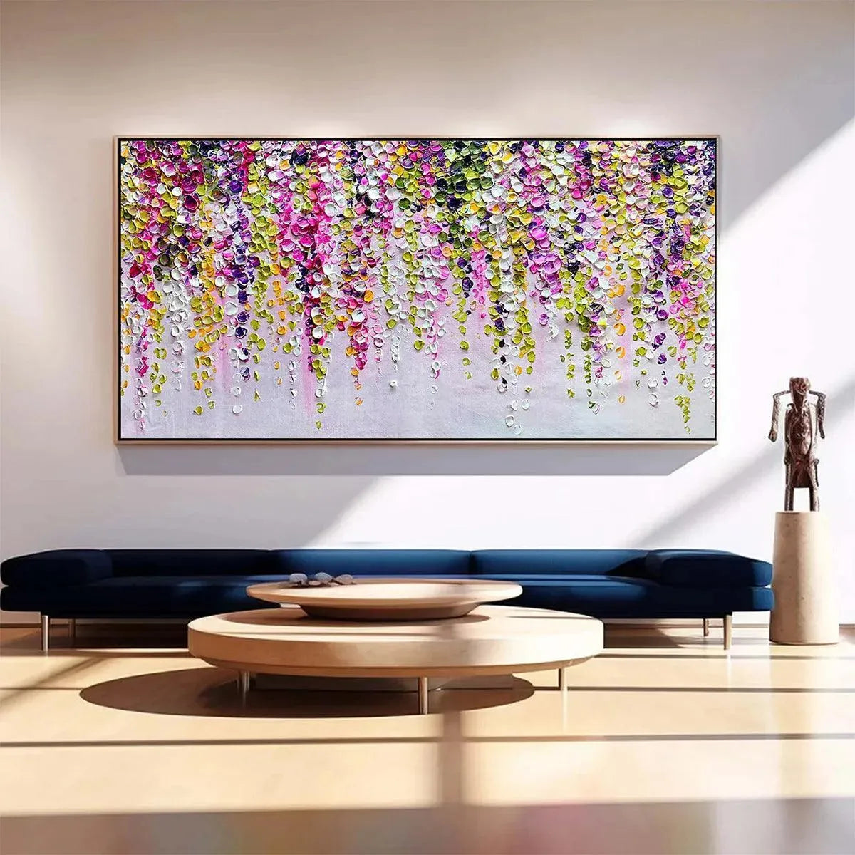 Wisteria Cascade – Wisteria Impasto Painting, view 2