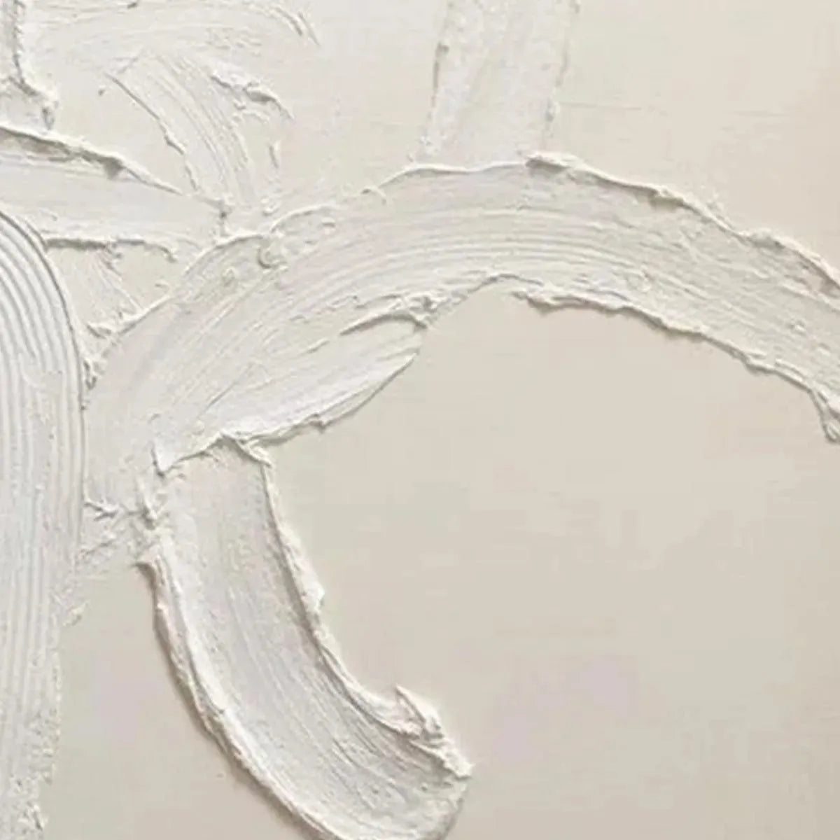White Textured Abstract – Wabi-Sabi Landscape Oil Painting, view 3