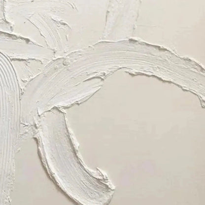 White Textured Abstract – Wabi-Sabi Landscape Oil Painting, view 3