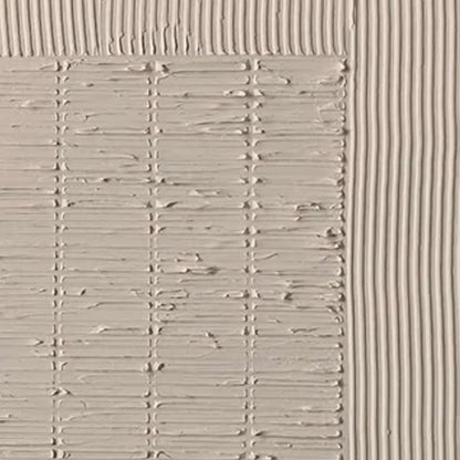 Beige Wabi-Sabi Abstract Textured Oil Painting – Textured Grid Duo