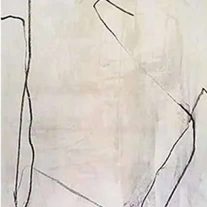 Minimalist Abstract Diptych – Wabi-Sabi Abstract Line Art Oil Painting, view 3