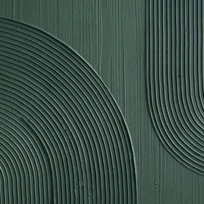 Green Textured Arches Diptych – Wabi-Sabi Abstract Oil Painting, view 3